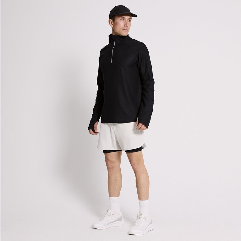 Half zip sweatshirt "Structured Halfzip" Black
